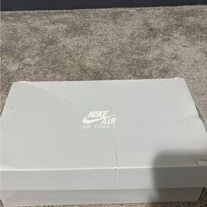 Nike White Air Force 1 Shoebox with Logo